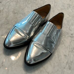 Loeffler Randall Silver Loafers